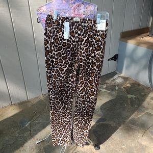 J.crew leopard corduroy pants 25 NWT